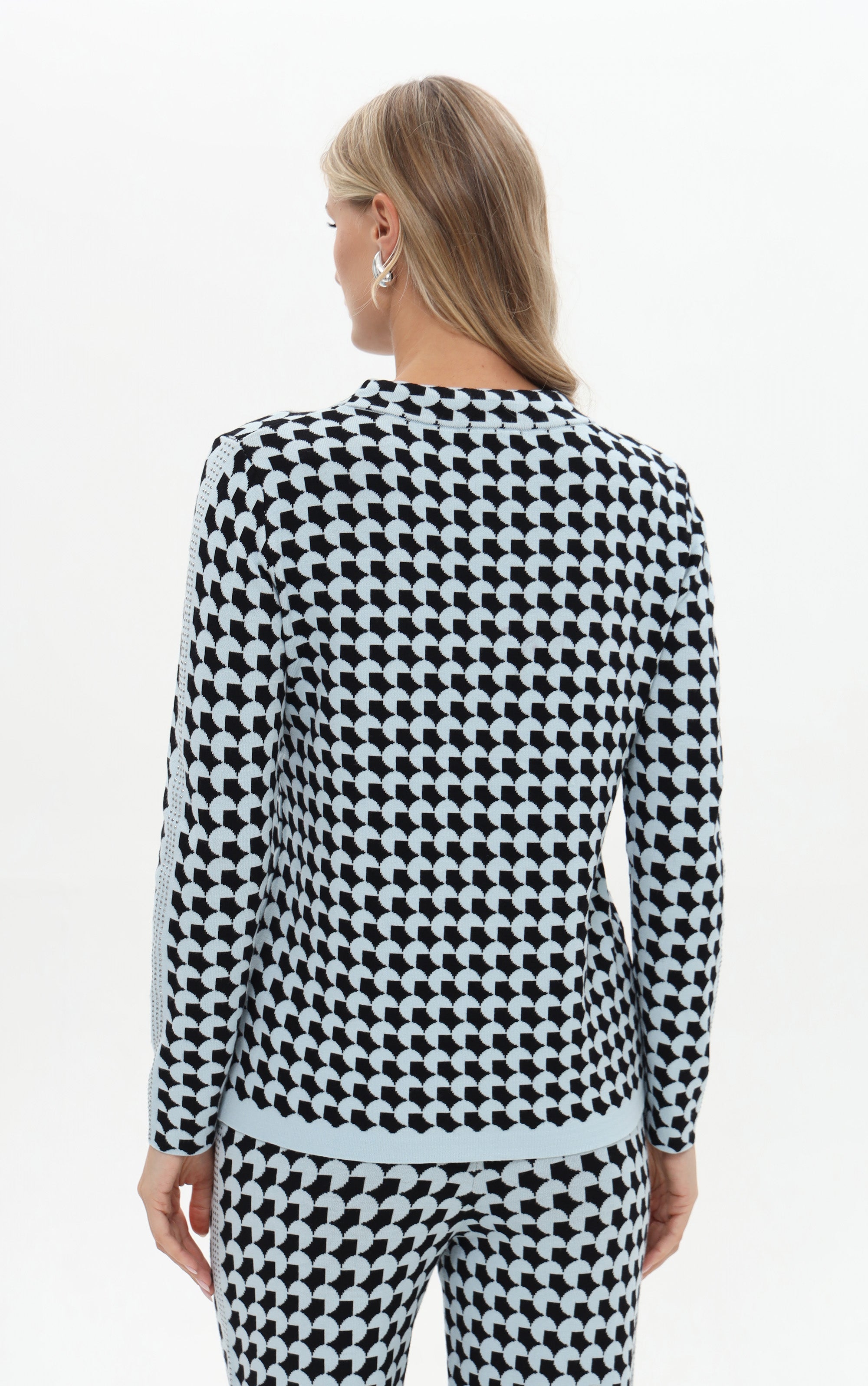 Pullover mit geometrischem Allover-Muster
