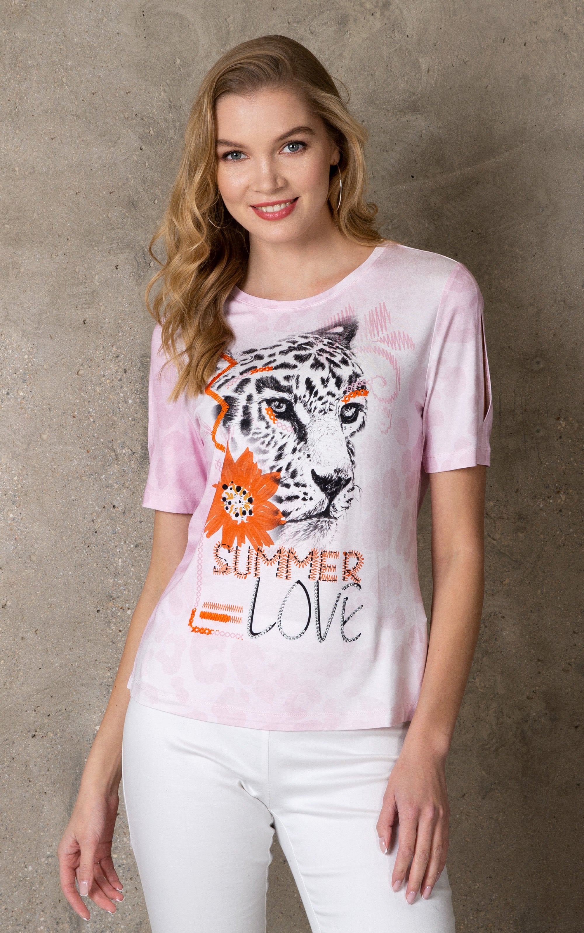 T-Shirt mit Leopardenmotiv