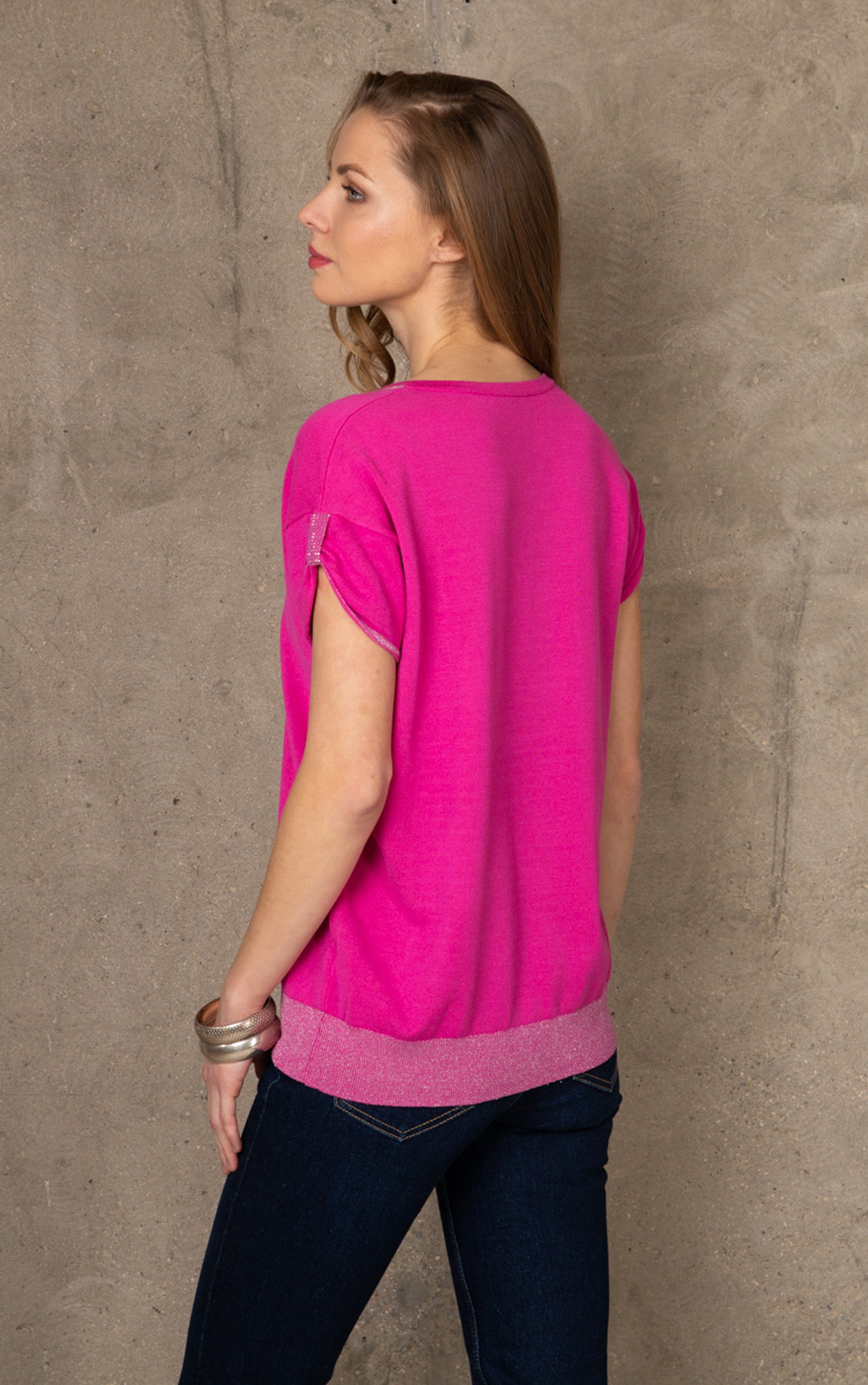 T-Shirt mit Glitzerdetails
