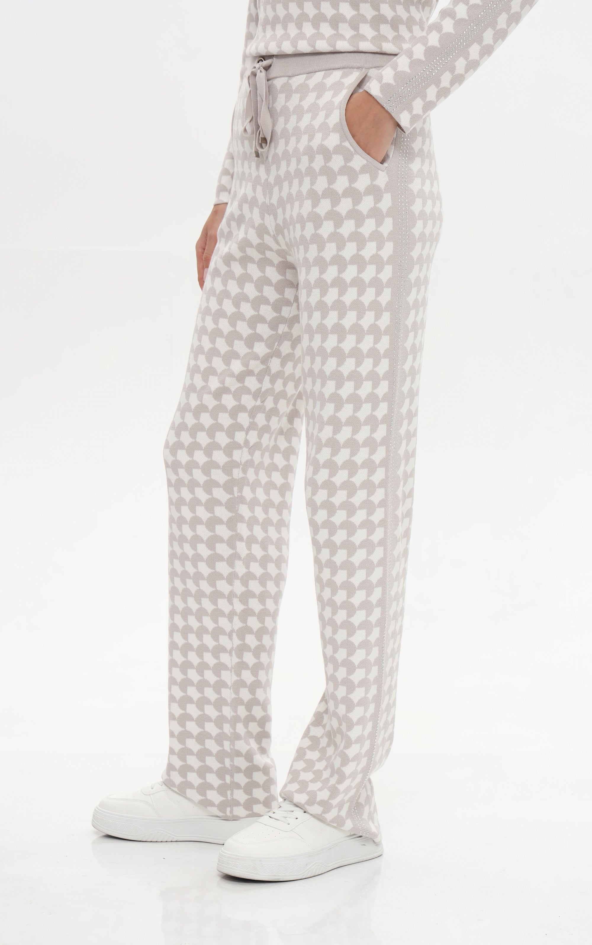 Strickhose mit Allover-Muster