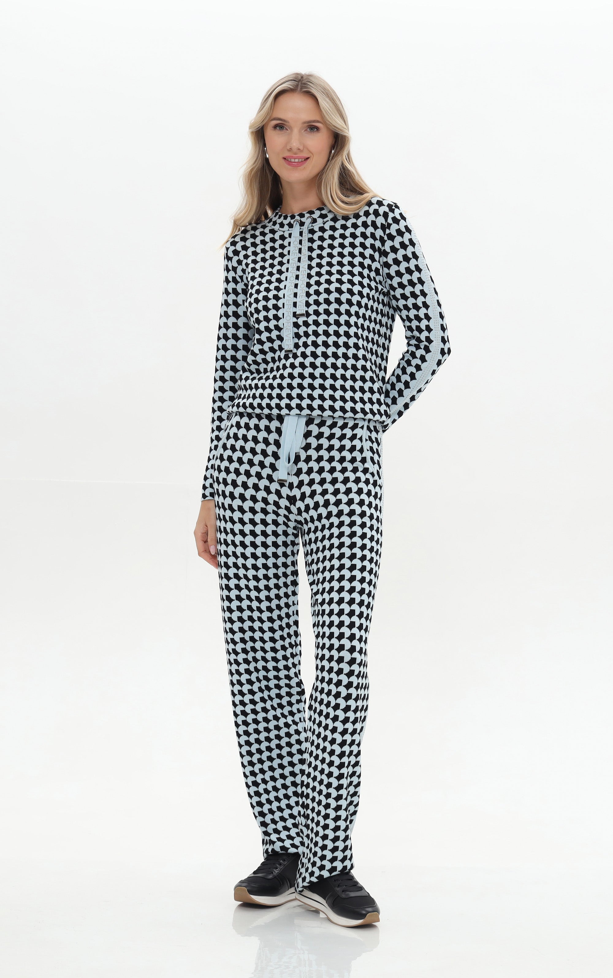 Pullover mit geometrischem Allover-Muster