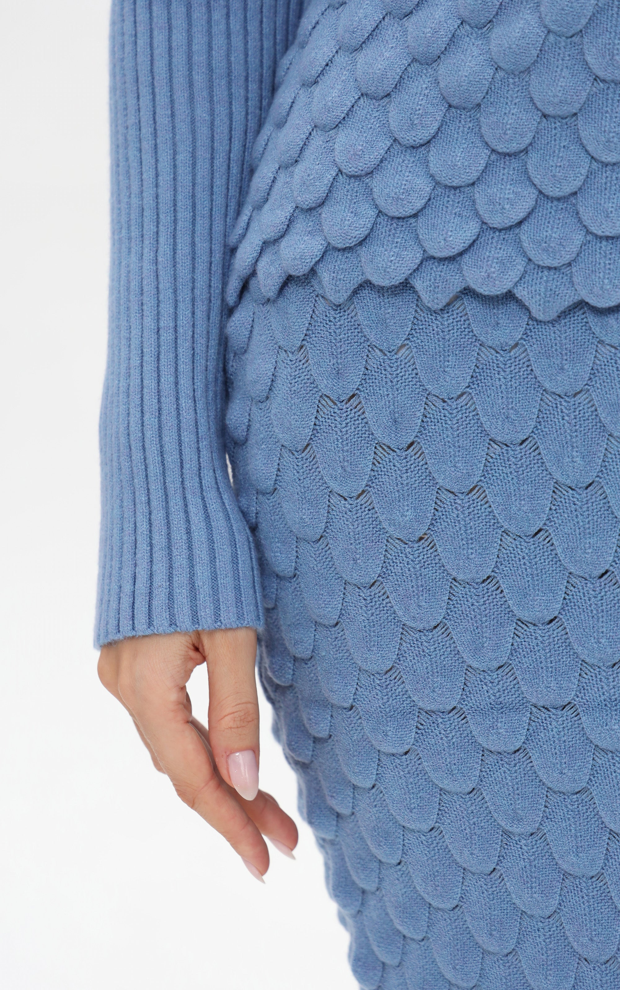 Rollkragenpullover aus strukturiertem Strick