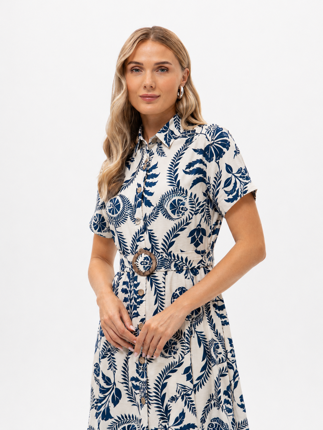 Hemdblusenkleid mit Print