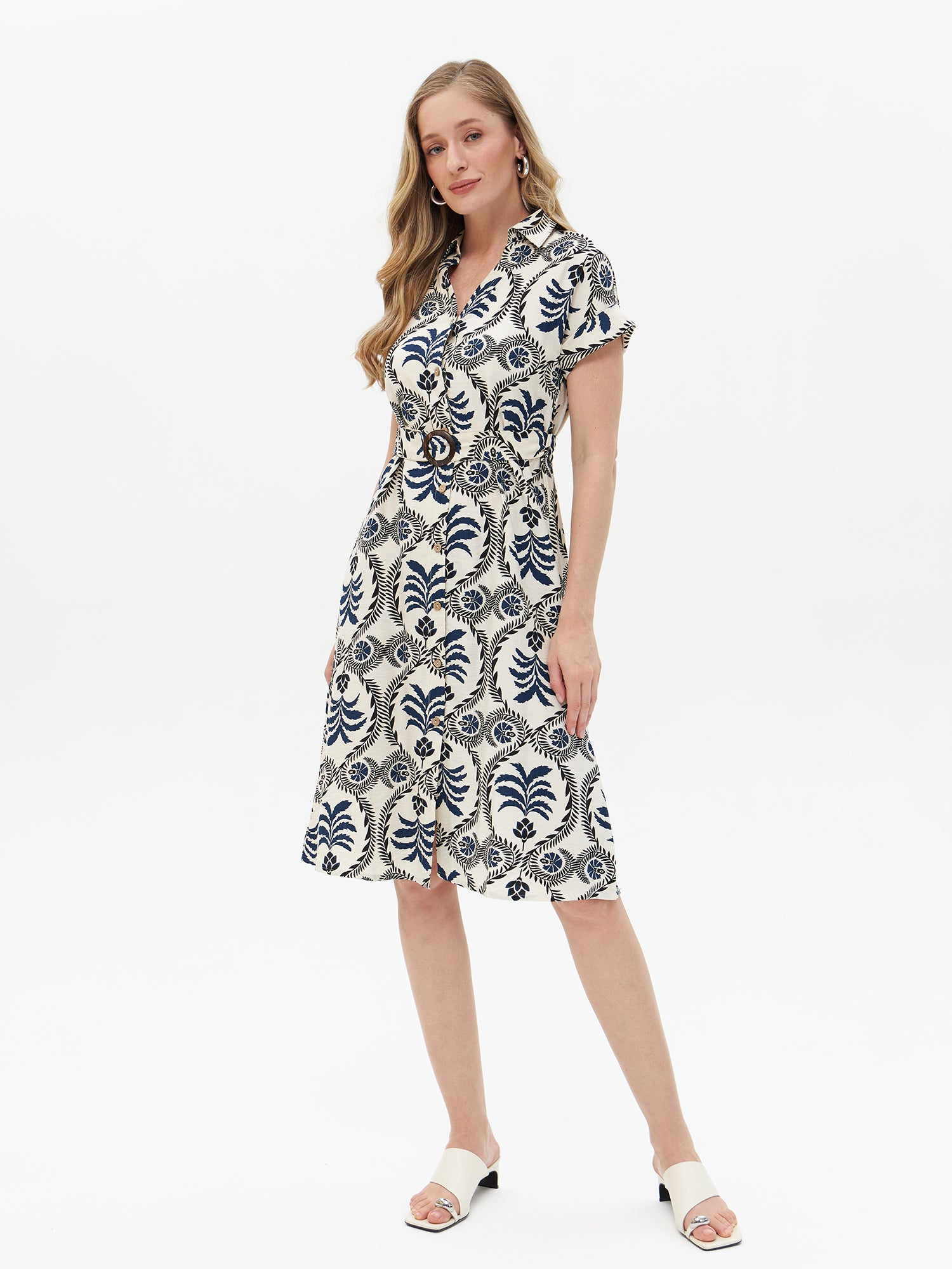 Hemdblusenkleid mit Print