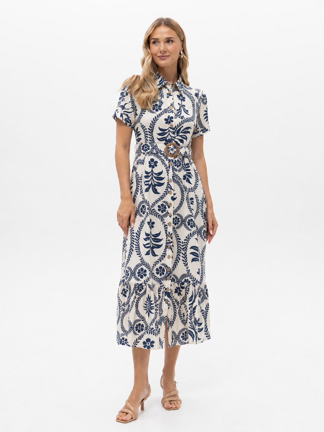 Hemdblusenkleid mit Print