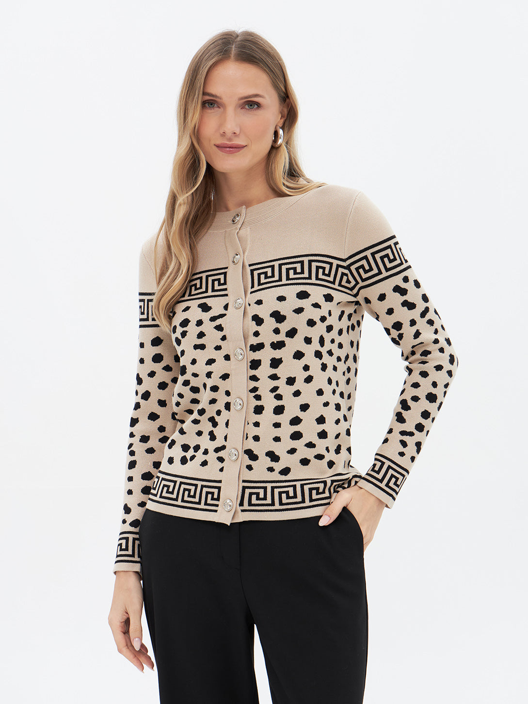 Cardigan mit Leopardenmuster