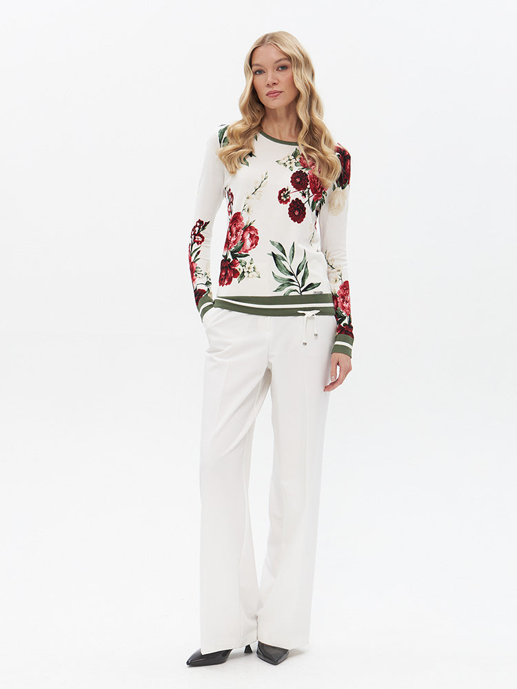 Pullover mit Blumenmuster