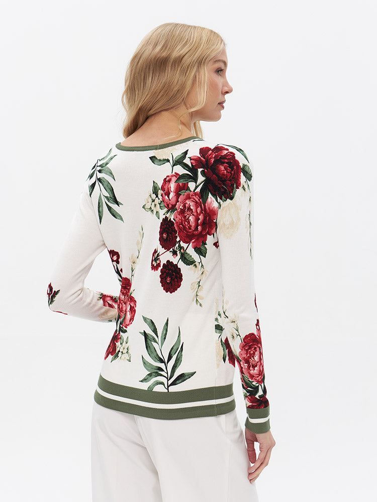 Pullover mit Blumenmuster