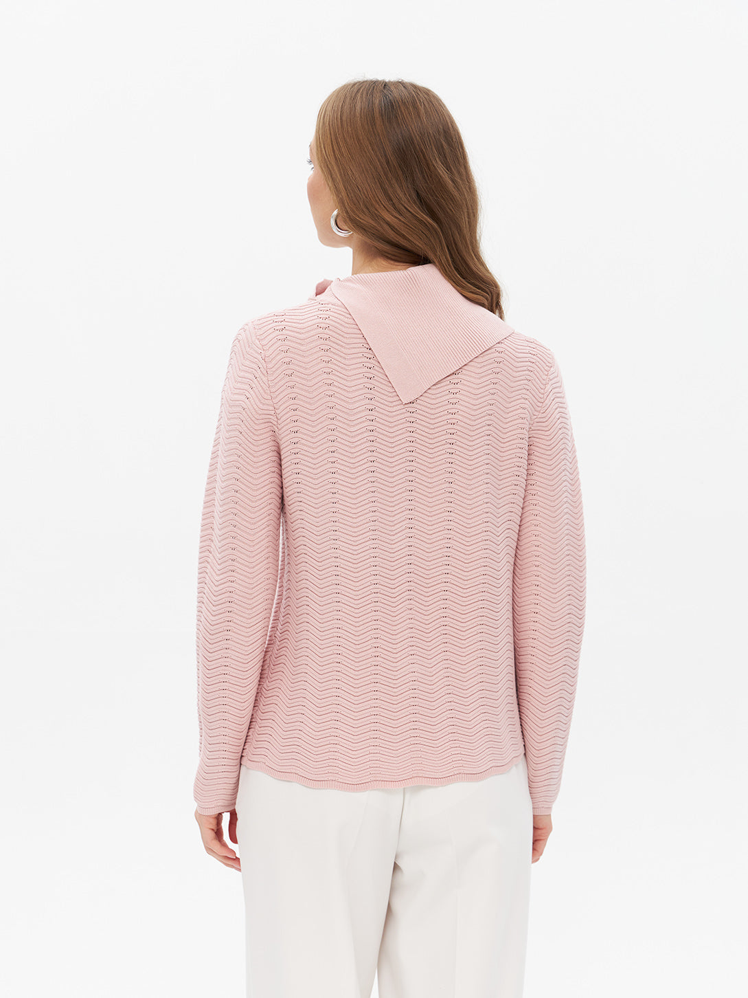 Pullover mit Umschlagkragen