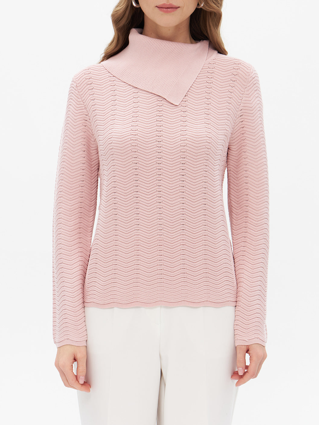 Pullover mit Umschlagkragen