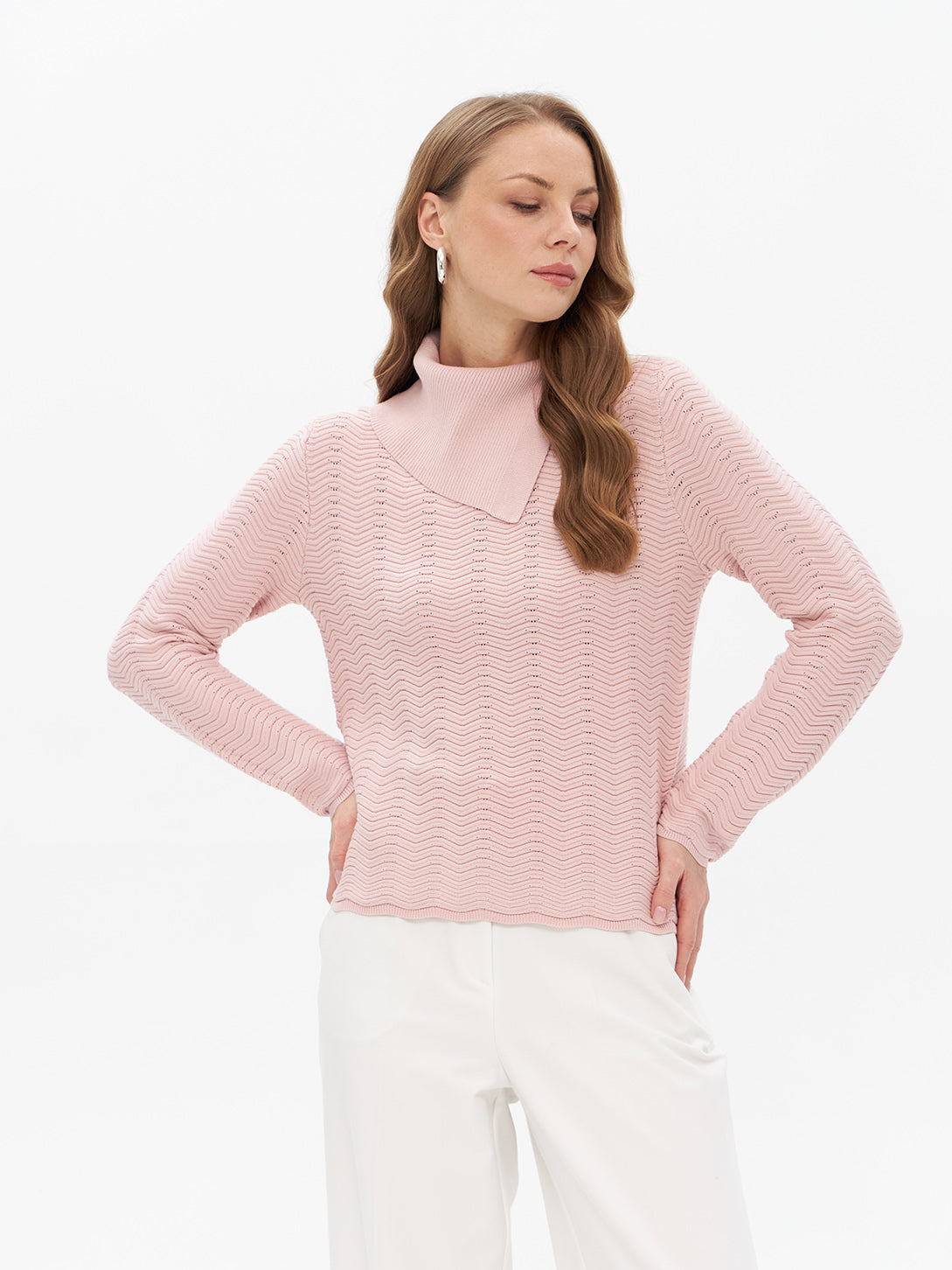 Pullover mit Umschlagkragen