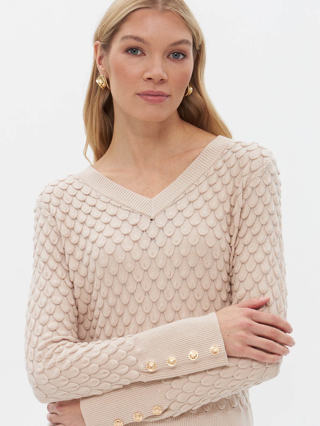 Strickpullover mit V-Ausschnitt