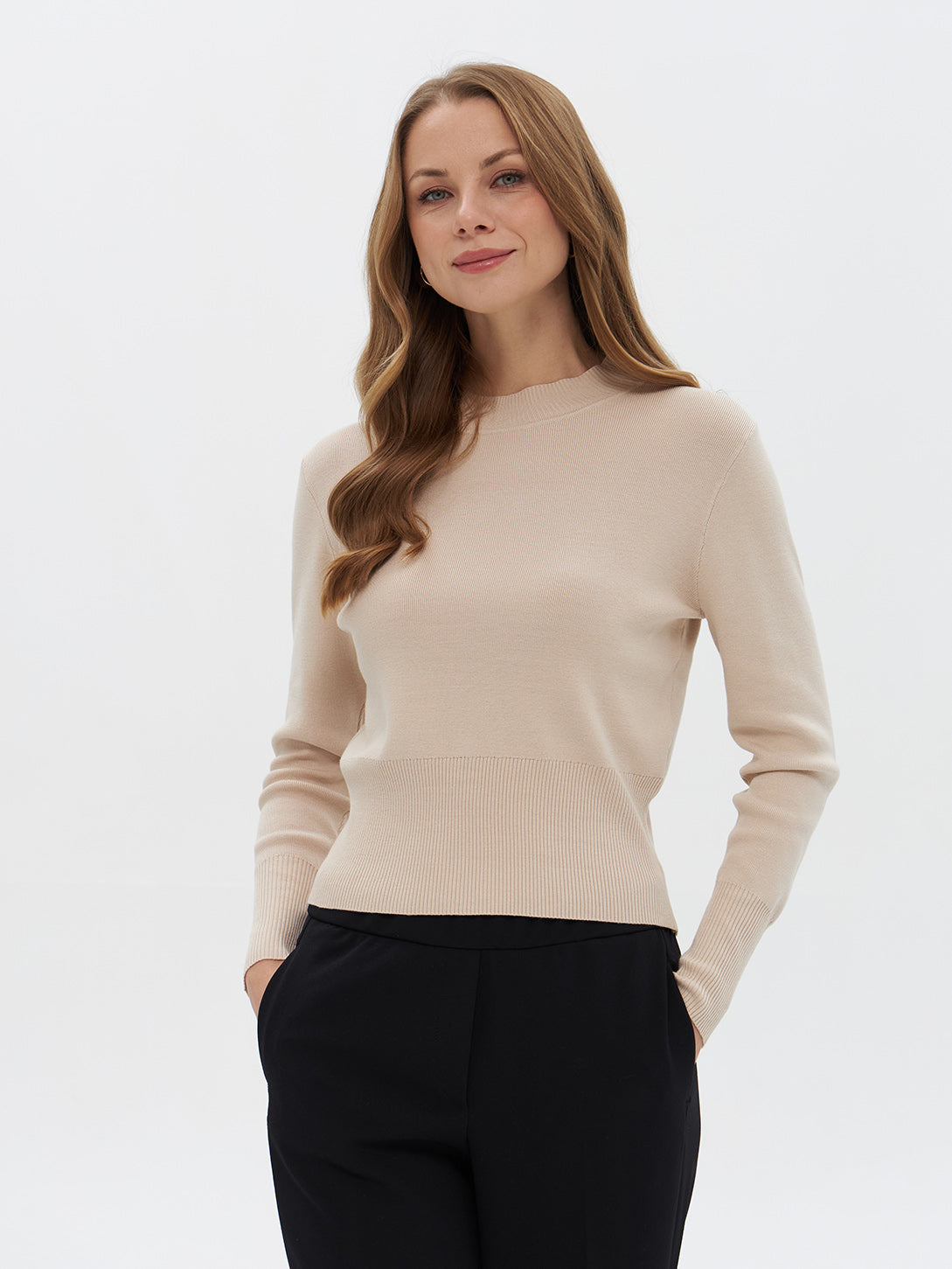 Beiger Pullover