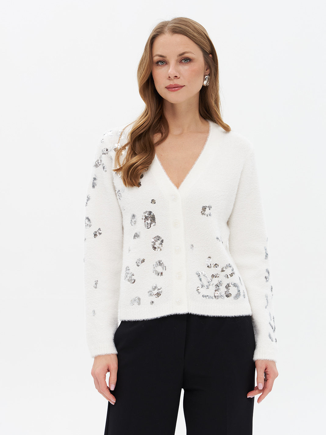 Cardigan mit Glitzerdetails