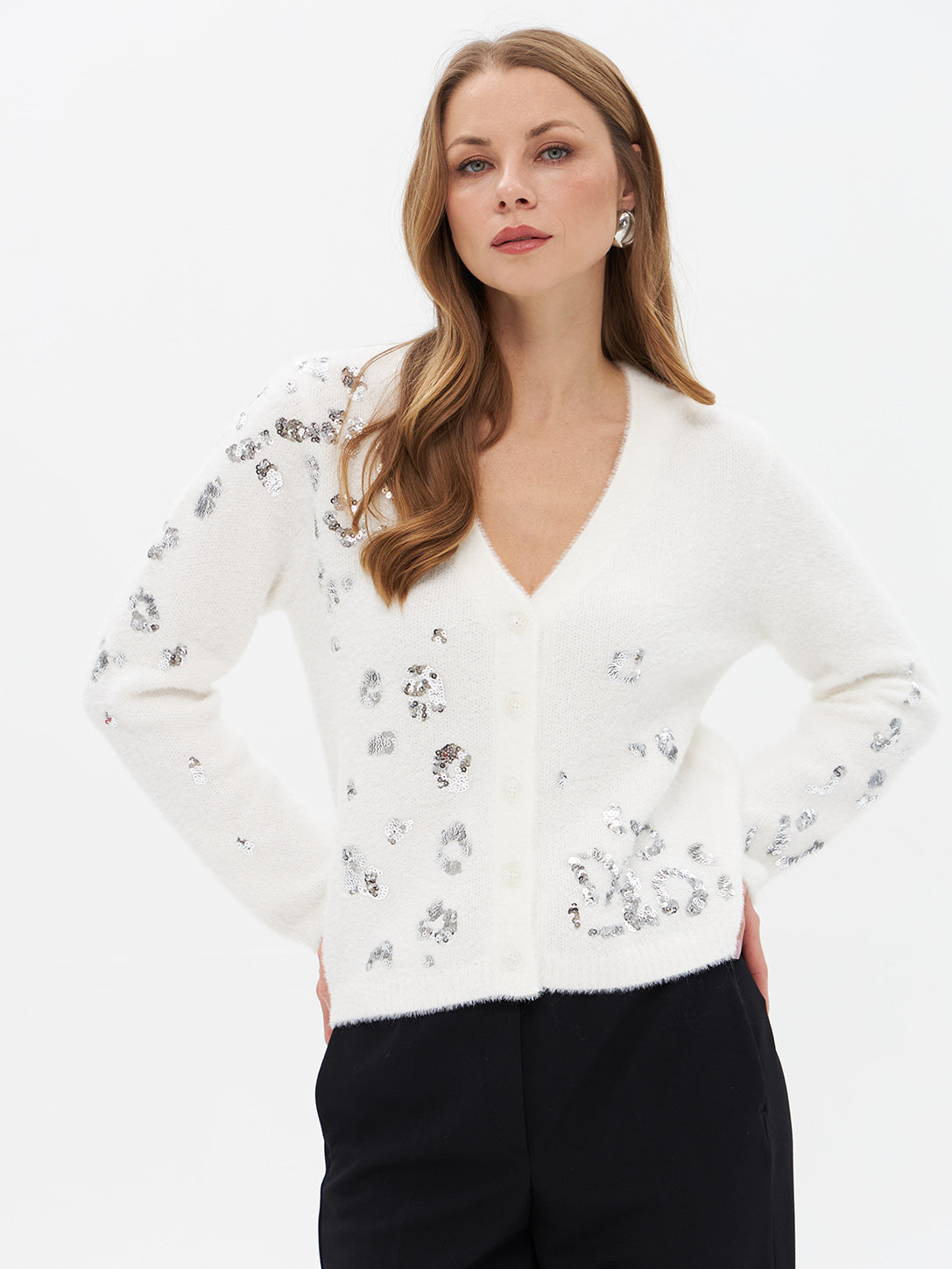 Cardigan mit Glitzerdetails
