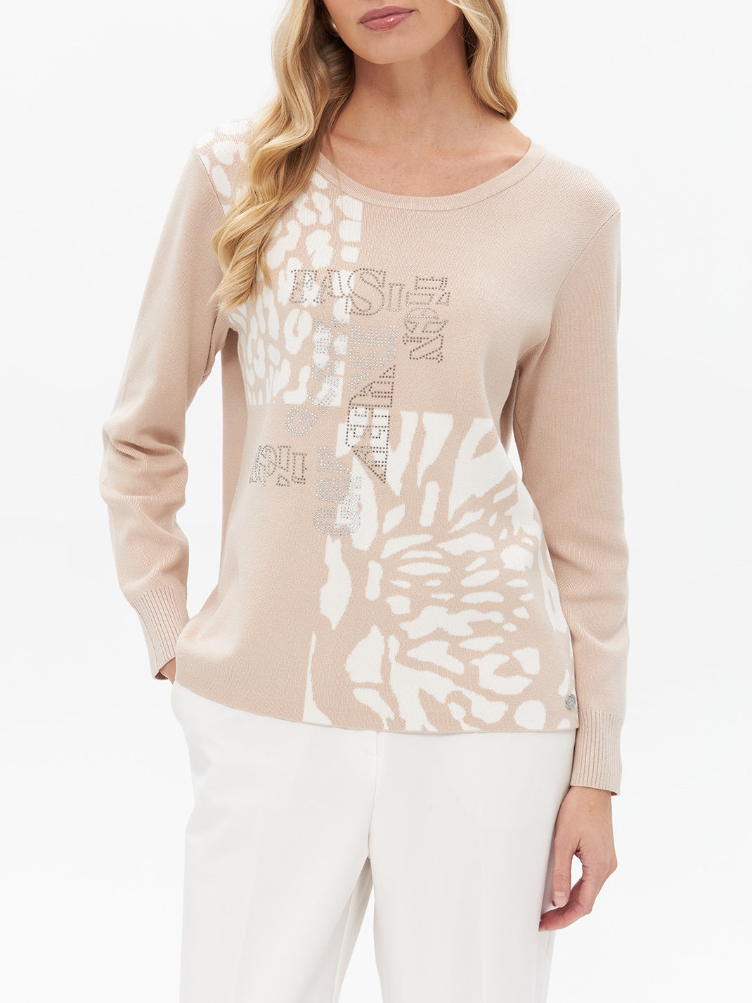 Pullover mit Muster-Mix