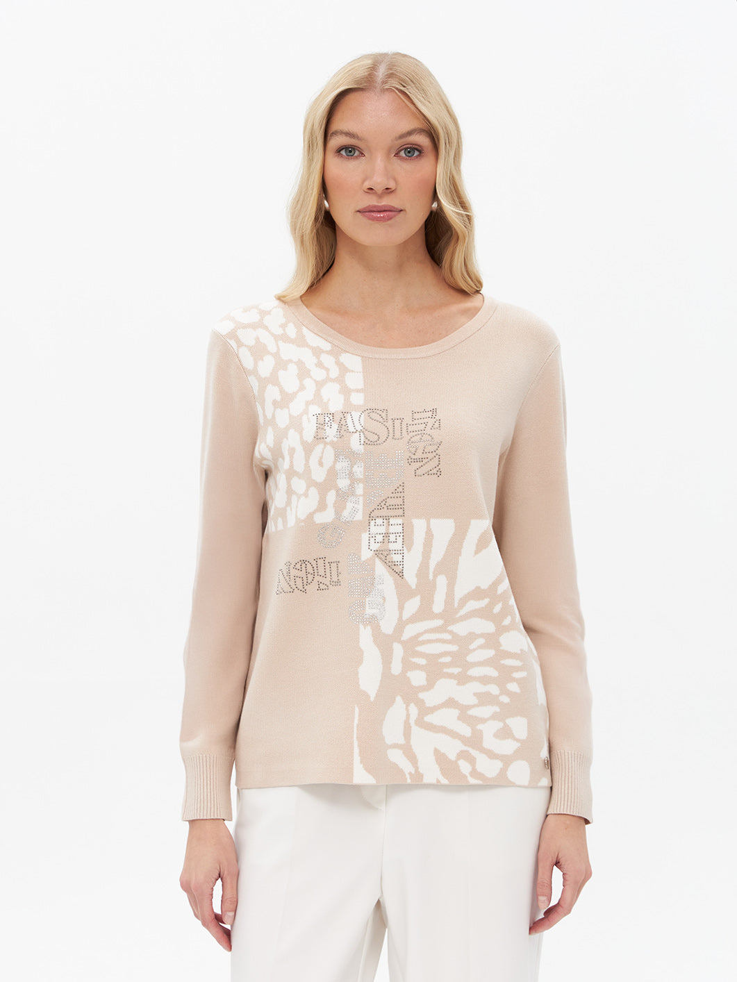 Pullover mit Muster-Mix