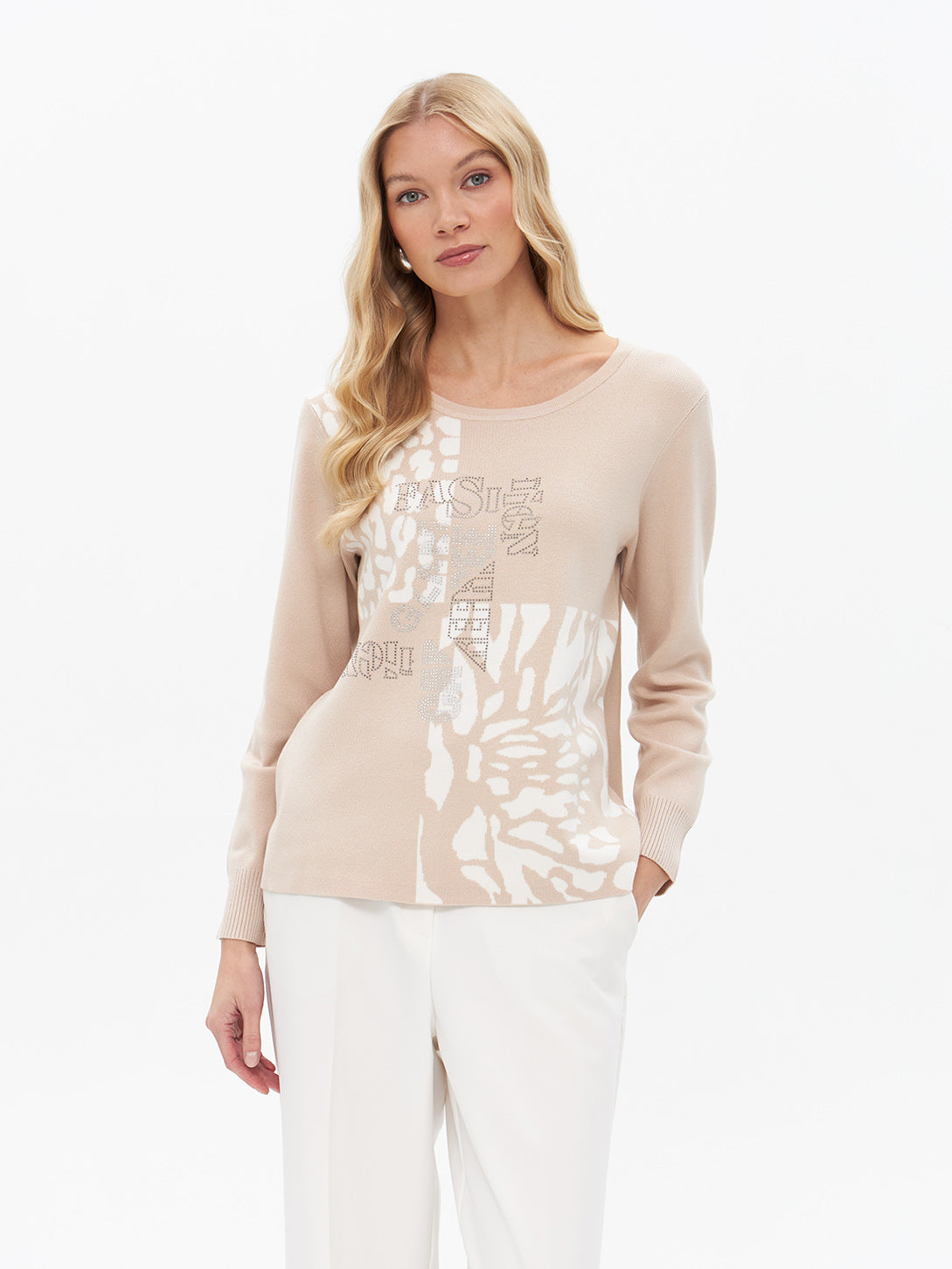 Pullover mit Muster-Mix