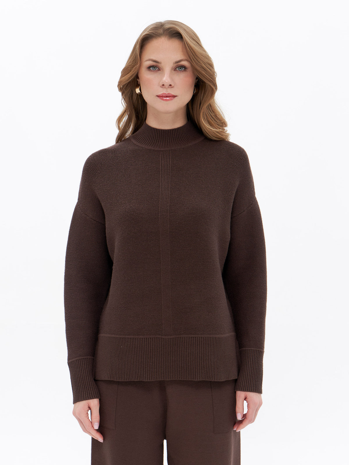 Rollkragenpullover mit Feinstrick