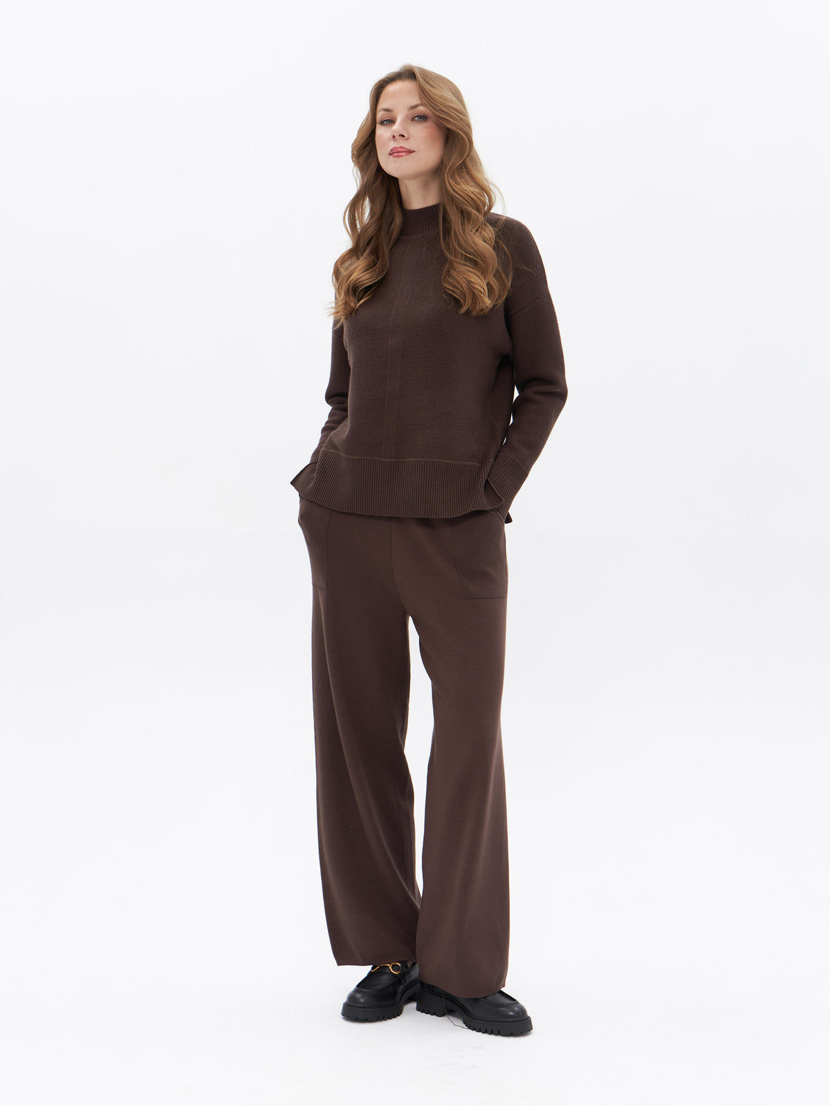 Rollkragenpullover mit Feinstrick
