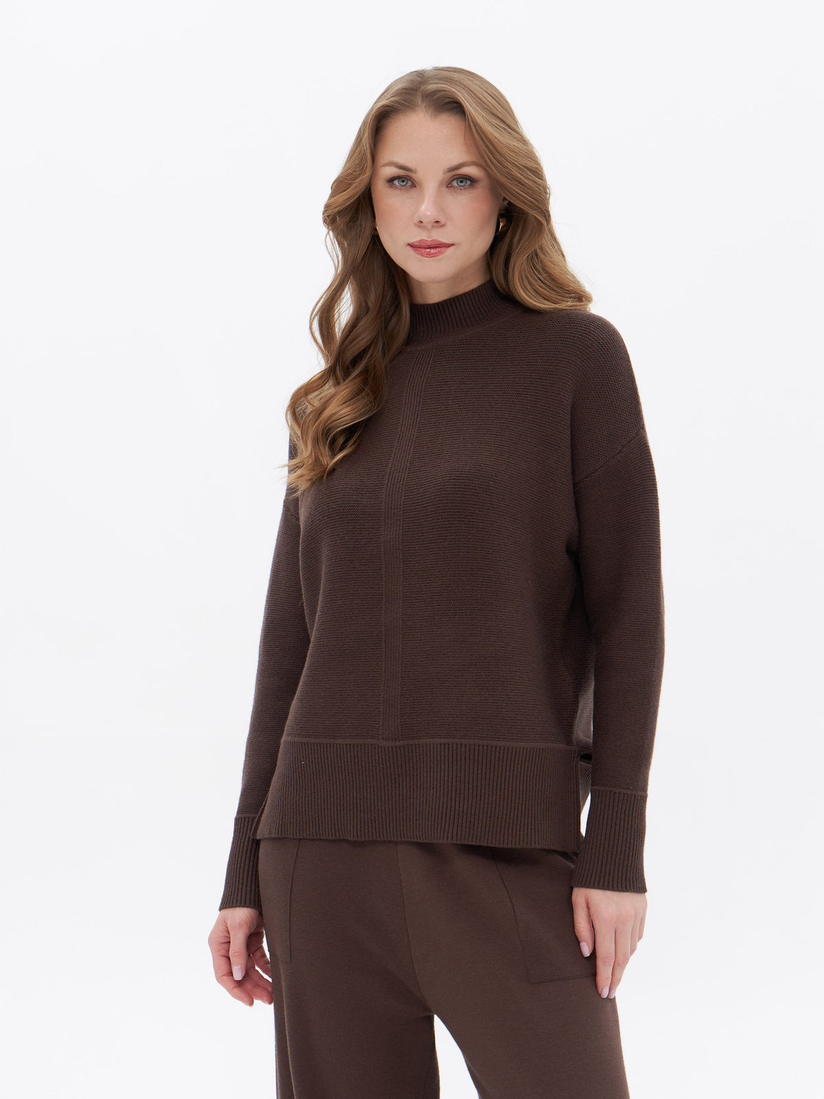 Rollkragenpullover mit Feinstrick