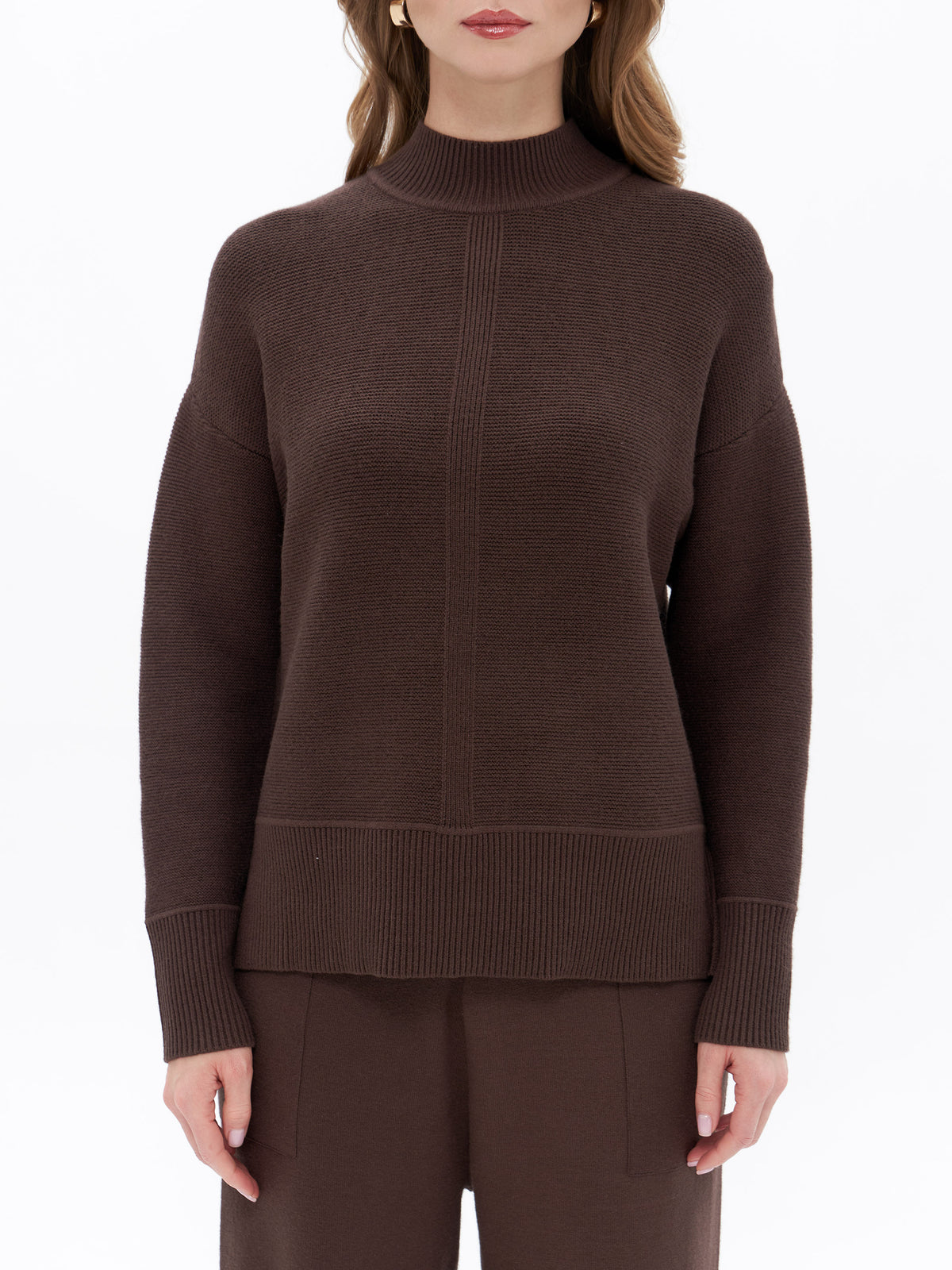 Rollkragenpullover mit Feinstrick