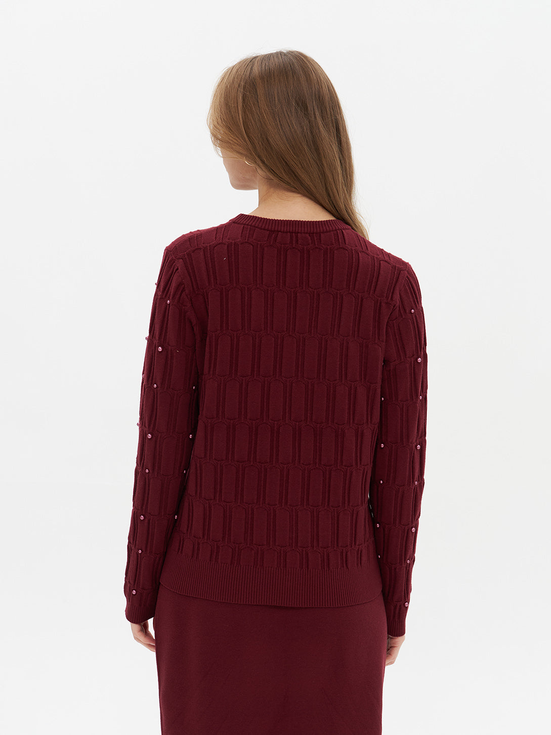 Pullover mit Perlen Details