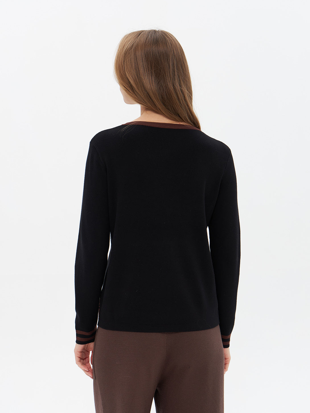 Pullover mit abstraktem Grafik- und Streifenmuster