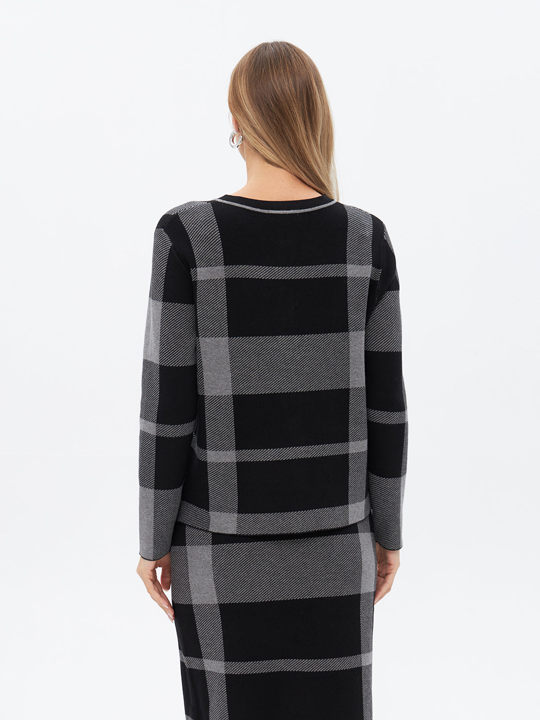 Cardigan mit Karomuster