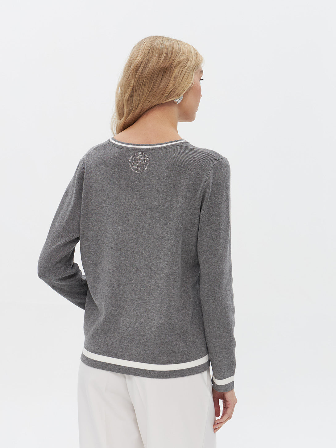 Strickpullover mit Glitzer Schneeflocke
