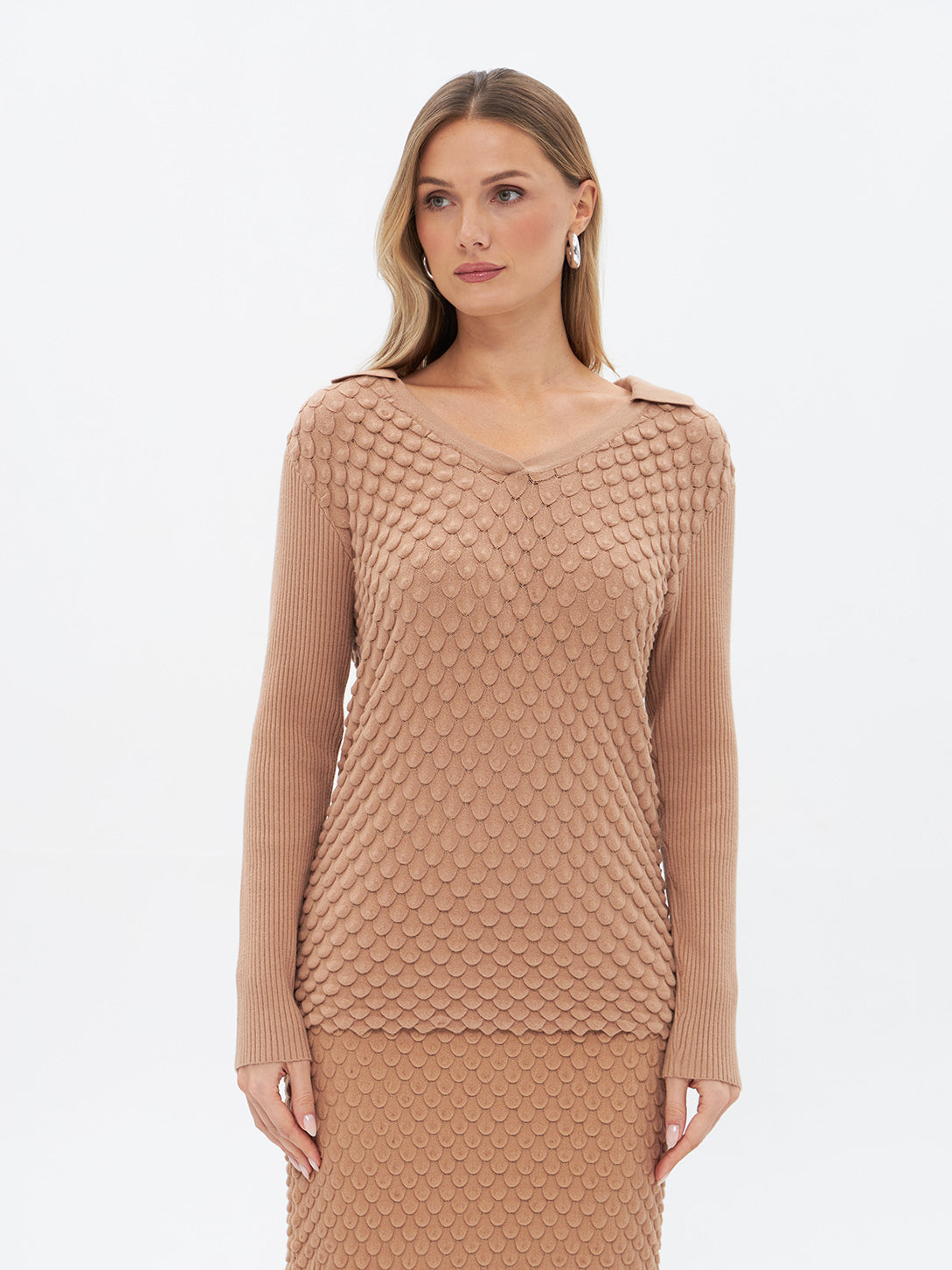 Strickpullover mit V-Ausschnitt