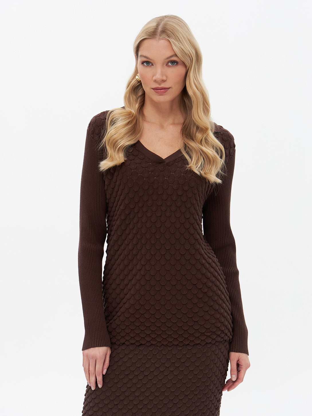 Strickpullover mit V-Ausschnitt