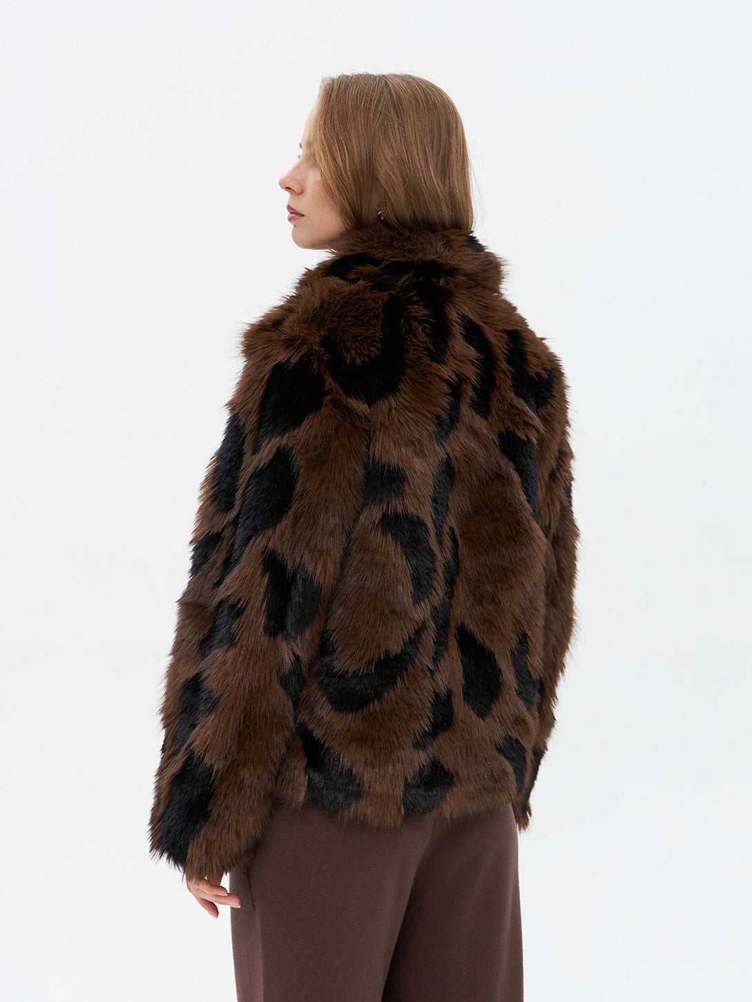 Jacke in flauschiger Kunstfell-Optik