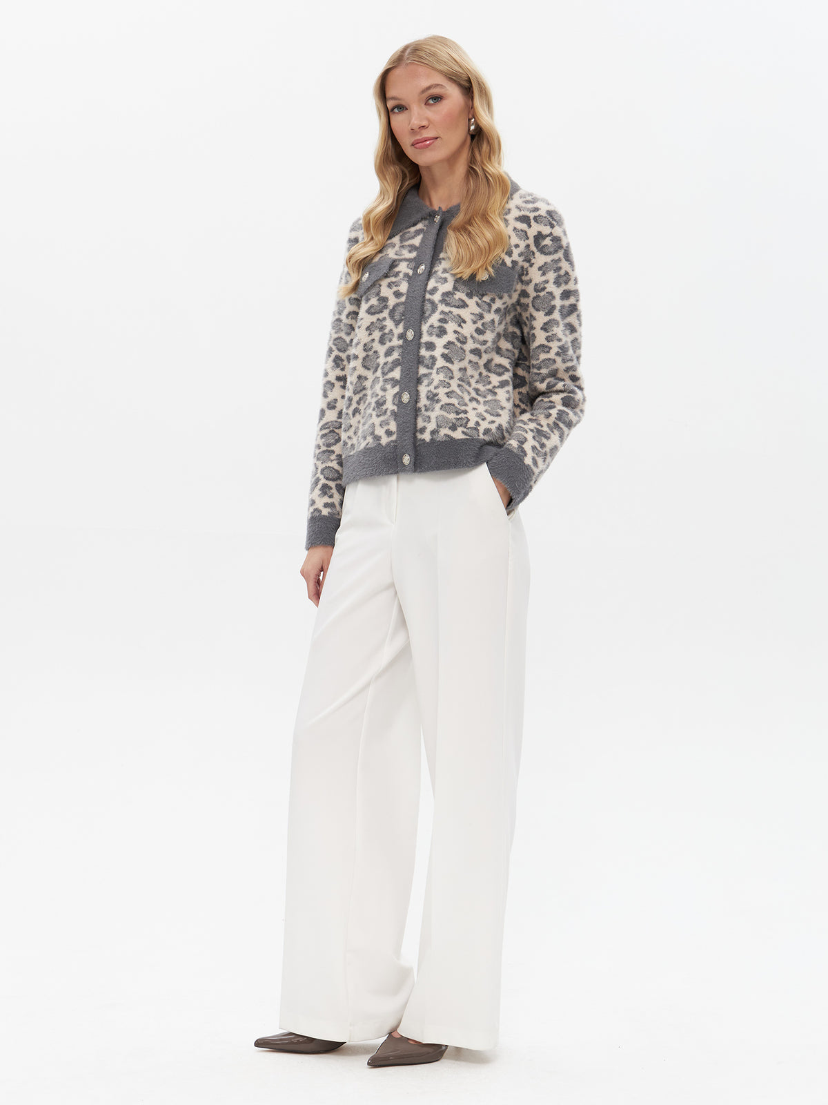 Cardigan mit Leopardenmuster