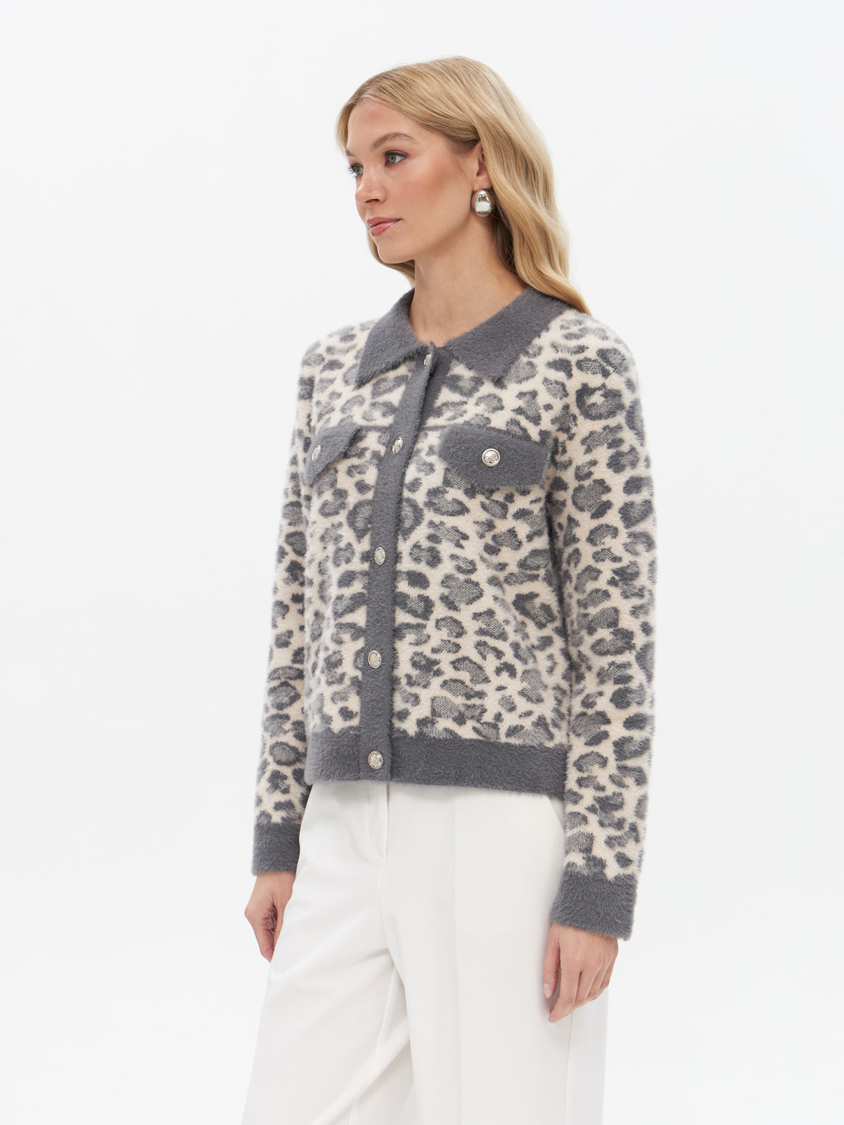 Cardigan mit Leopardenmuster