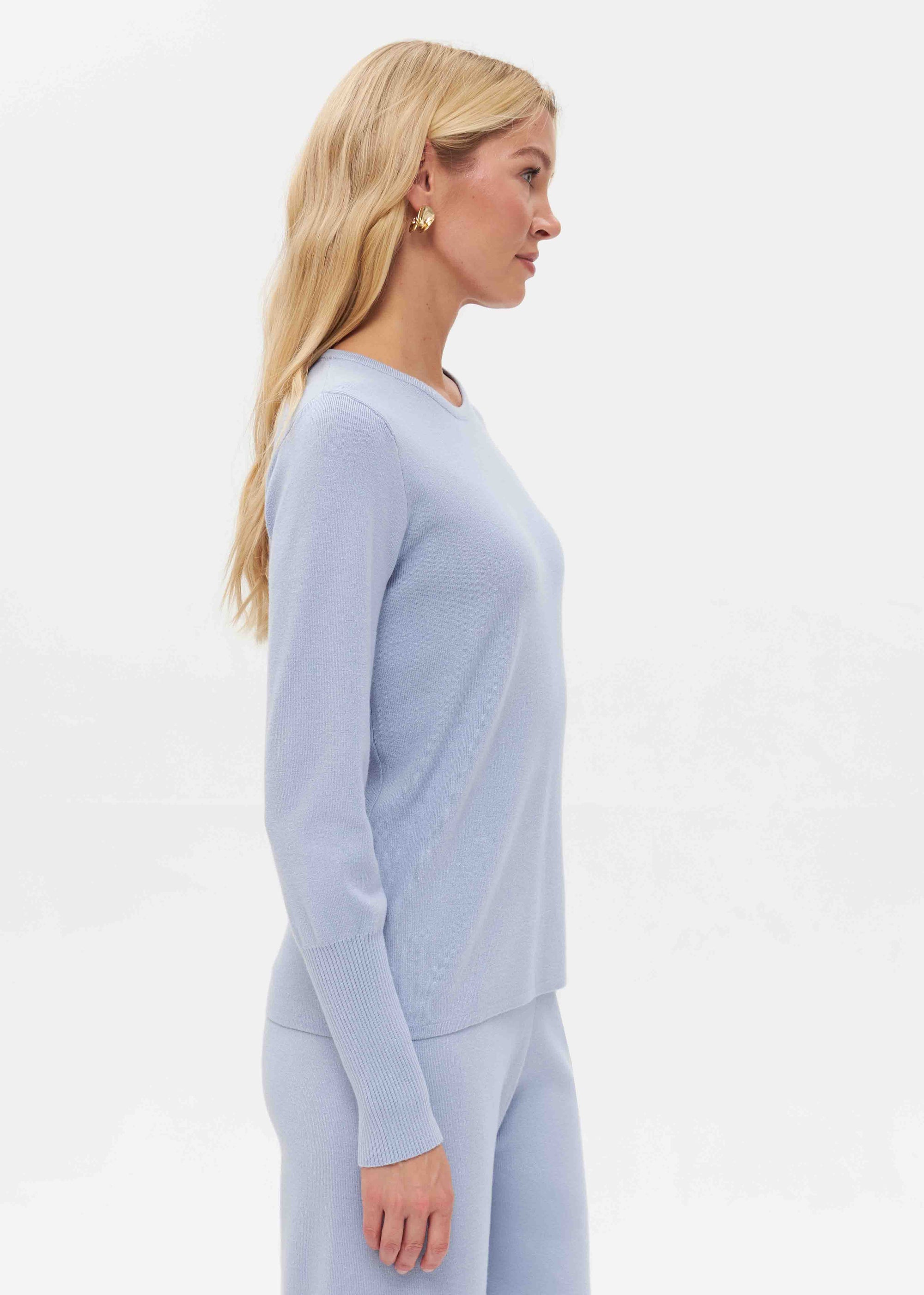 Feinstrickpullover mit Rundhalsausschnitt