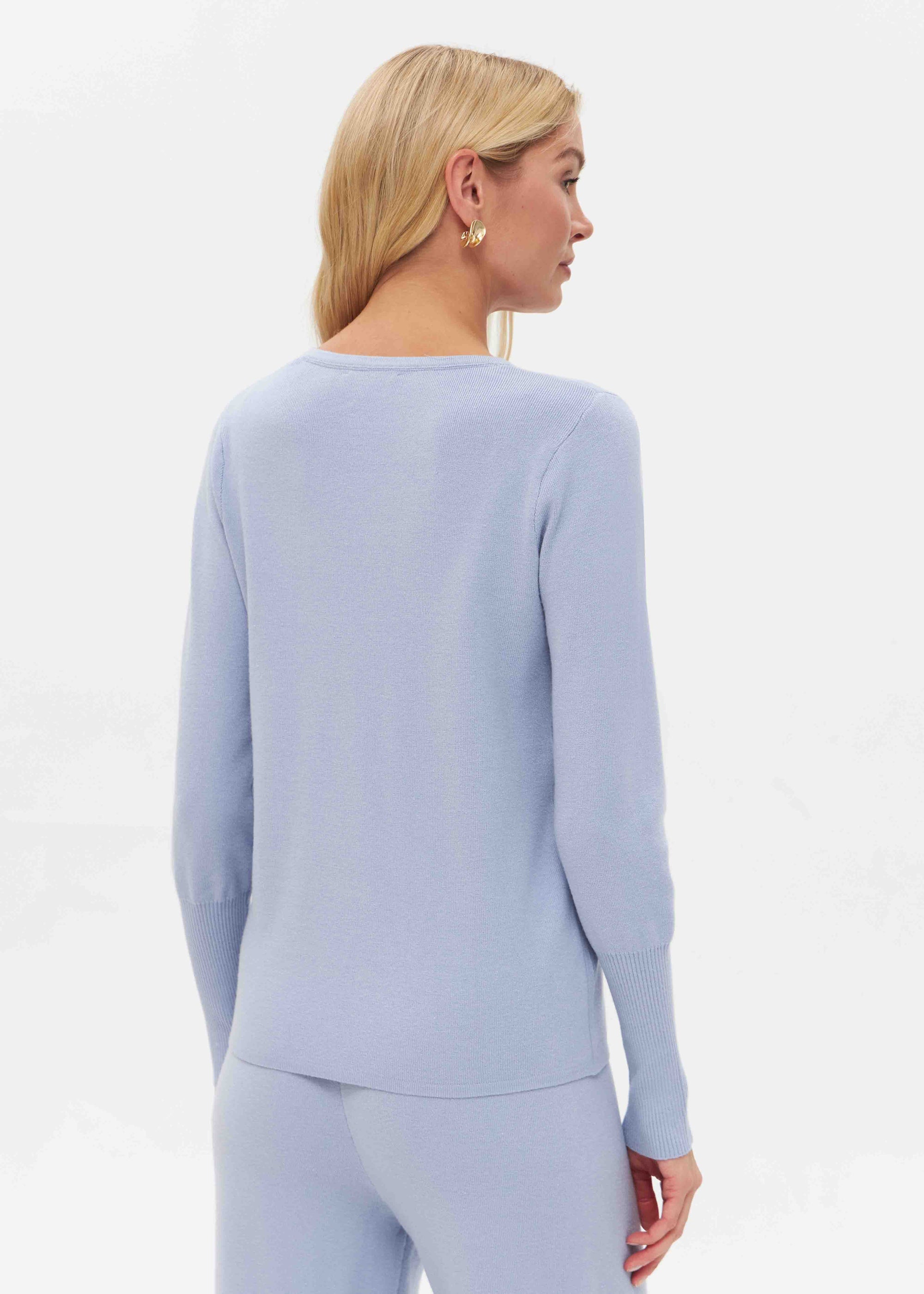 Feinstrickpullover mit Rundhalsausschnitt