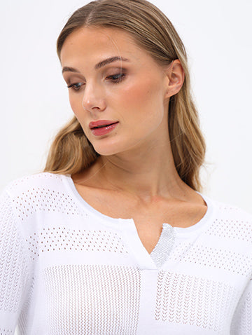 Strickshirt mit Strukturmuster