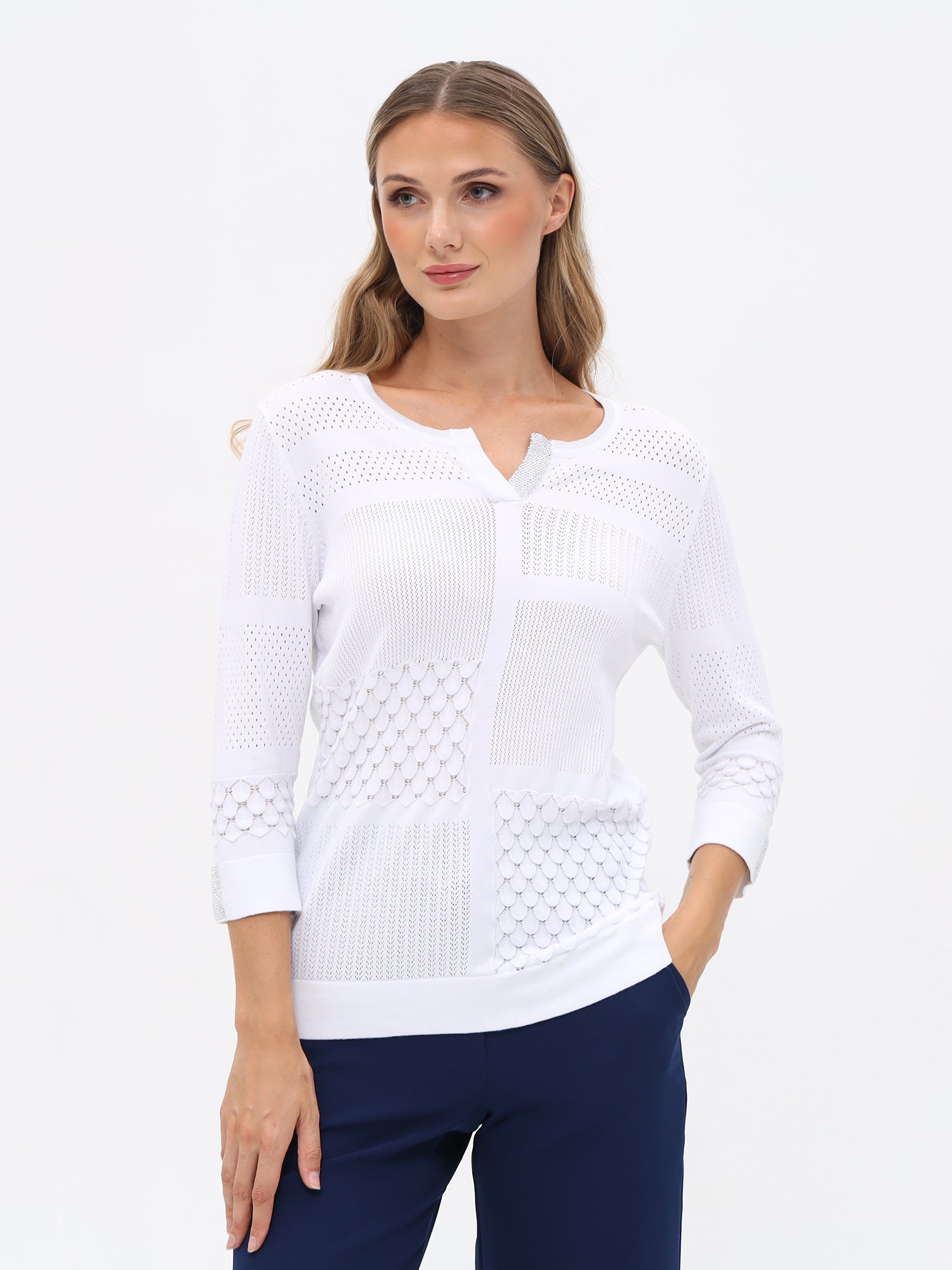Strickshirt mit Strukturmuster
